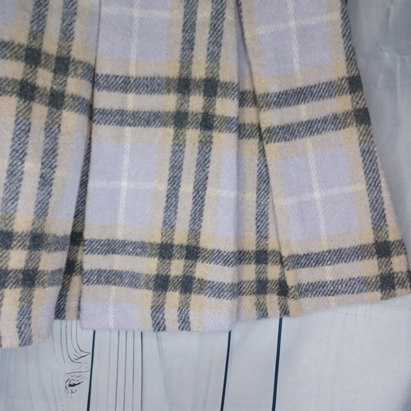 Francesca's Plaid Skirt in Purple, Cream, and Gray - Picture 8 of 13